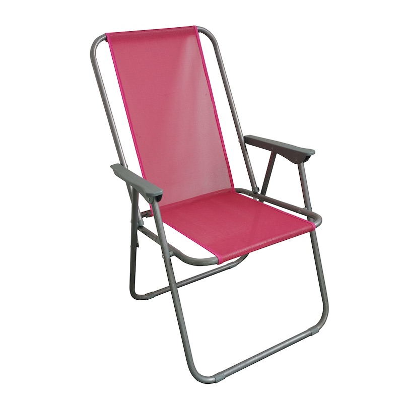 18 Size Metal Tube Beach Armrest Folding Chair