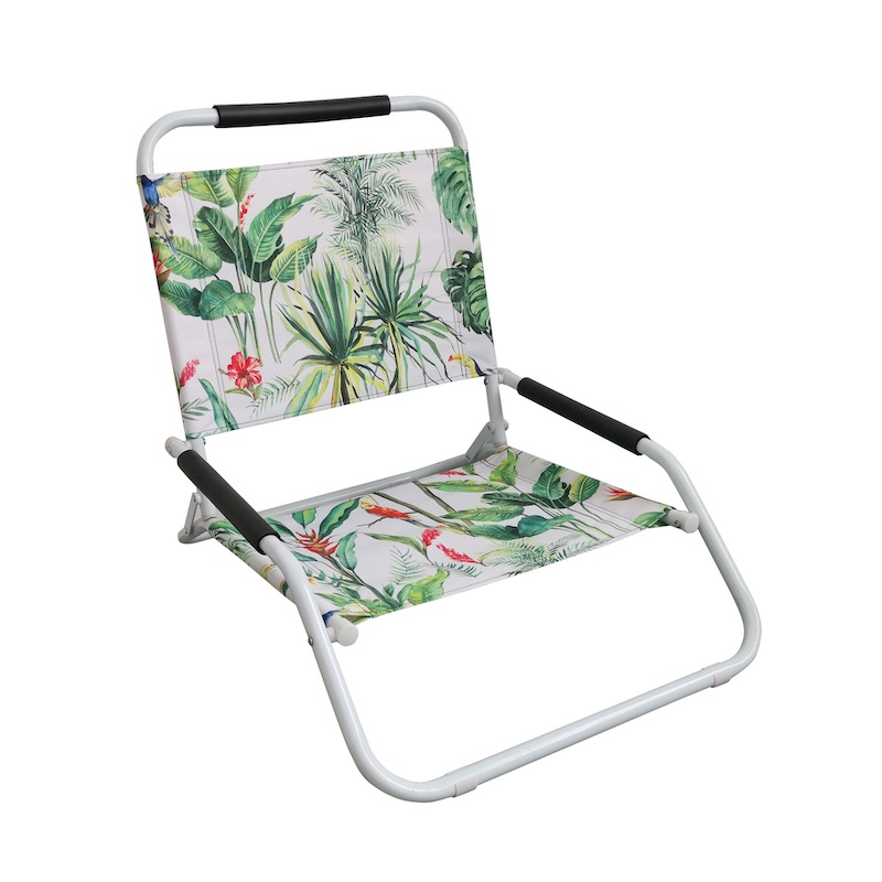 Low Folding Armless Beach Chair