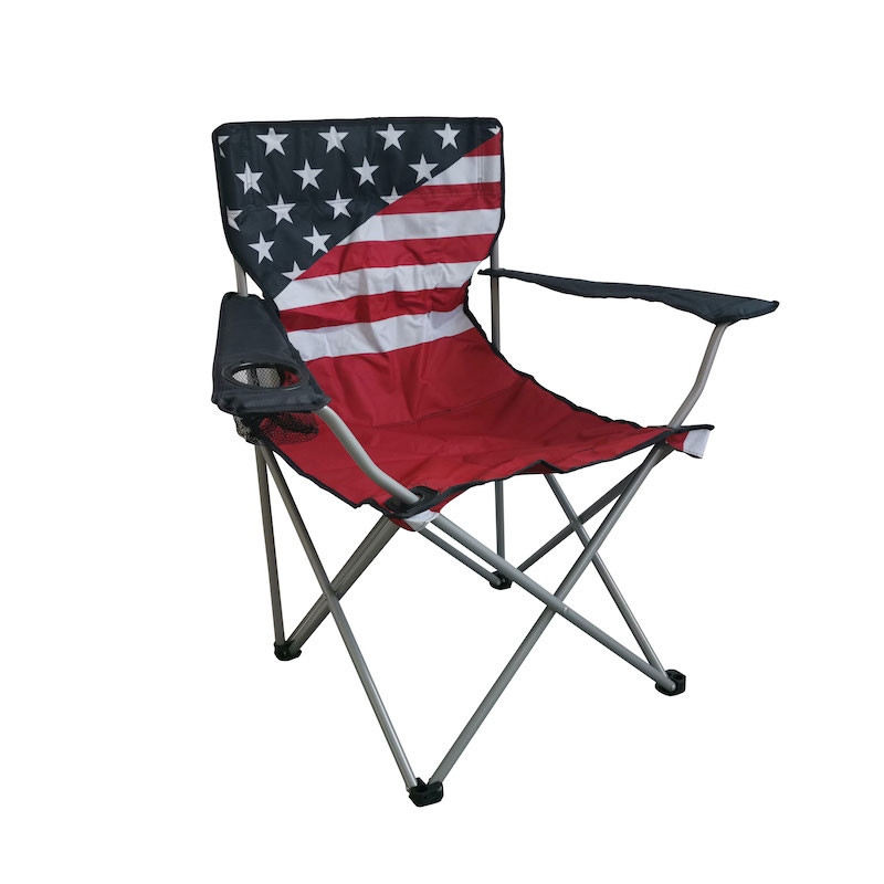 Multi-Fabric Armrest Folding Lounge Chair with Pockets