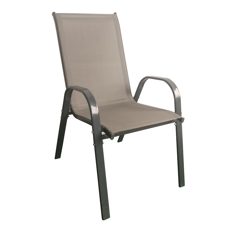 Metal Stacking Garden Chair with Back