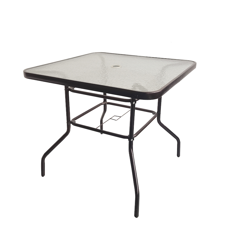 Fully Welded Metal Glass Garden Table