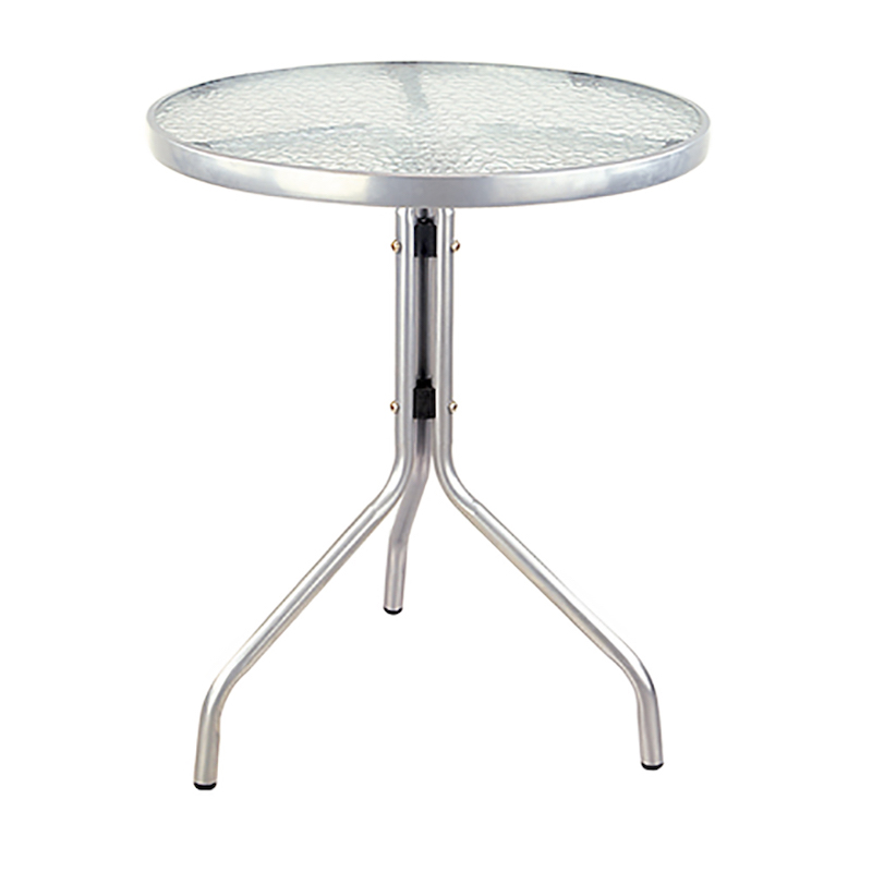 Fully Welded Metal Glass Garden Table
